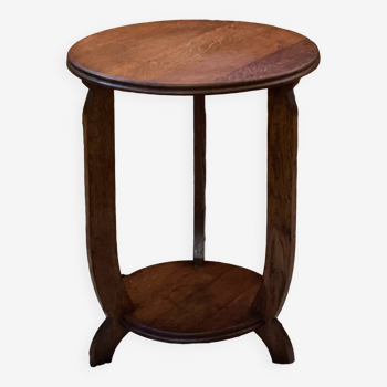 Art deco oak pedestal table