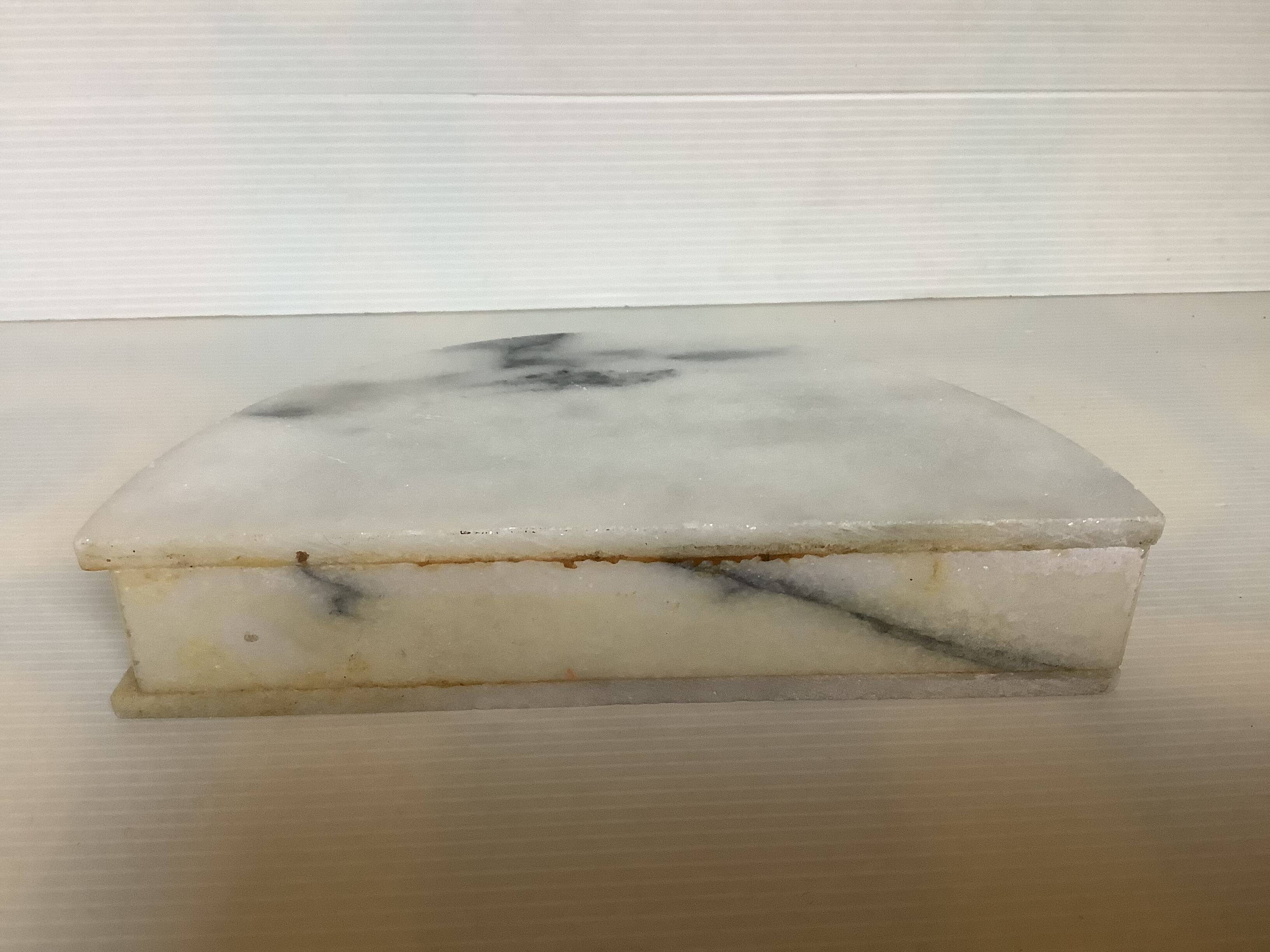 White gray marble mail holder