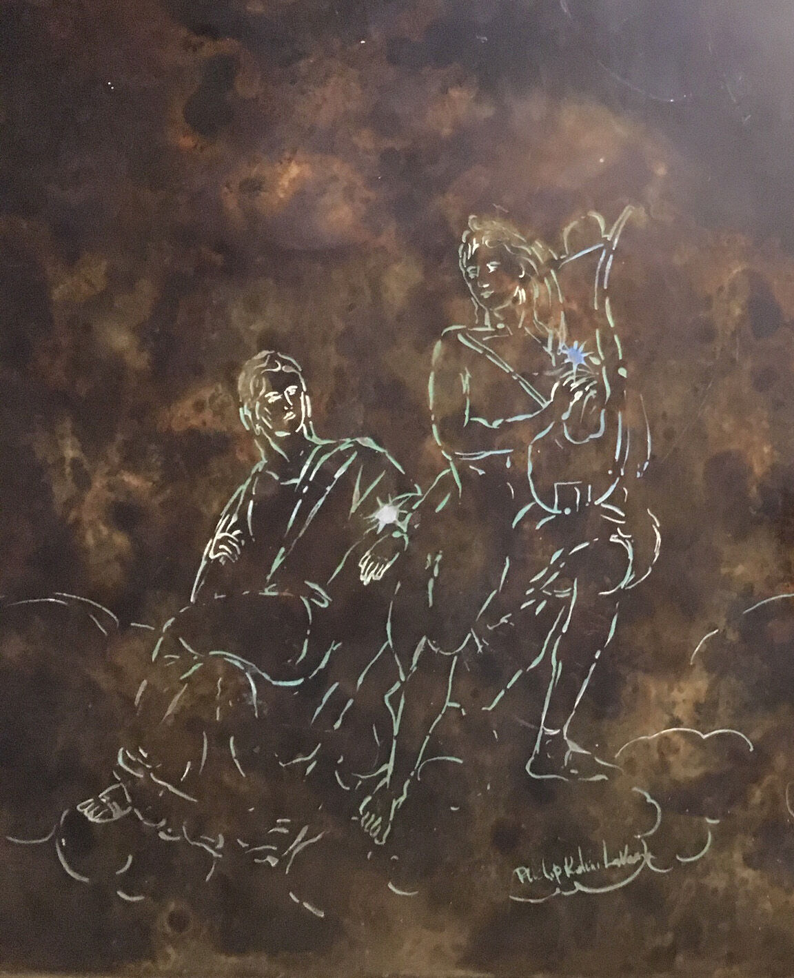 Philip &kelvin laverne bronze table 1960' zodiac
