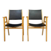 Paire de fauteuils, František Jirák, années 1970, Tchécoslovaquie