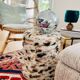 Vintage pile storage pouf 70s