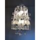 21st Century Transparent and Silver Chandelier in Murano Glass