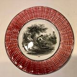 Digoins Sarreguemines talking plates late 19th century