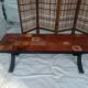 Jean Jaffeux coffee table in enamelled lava stone