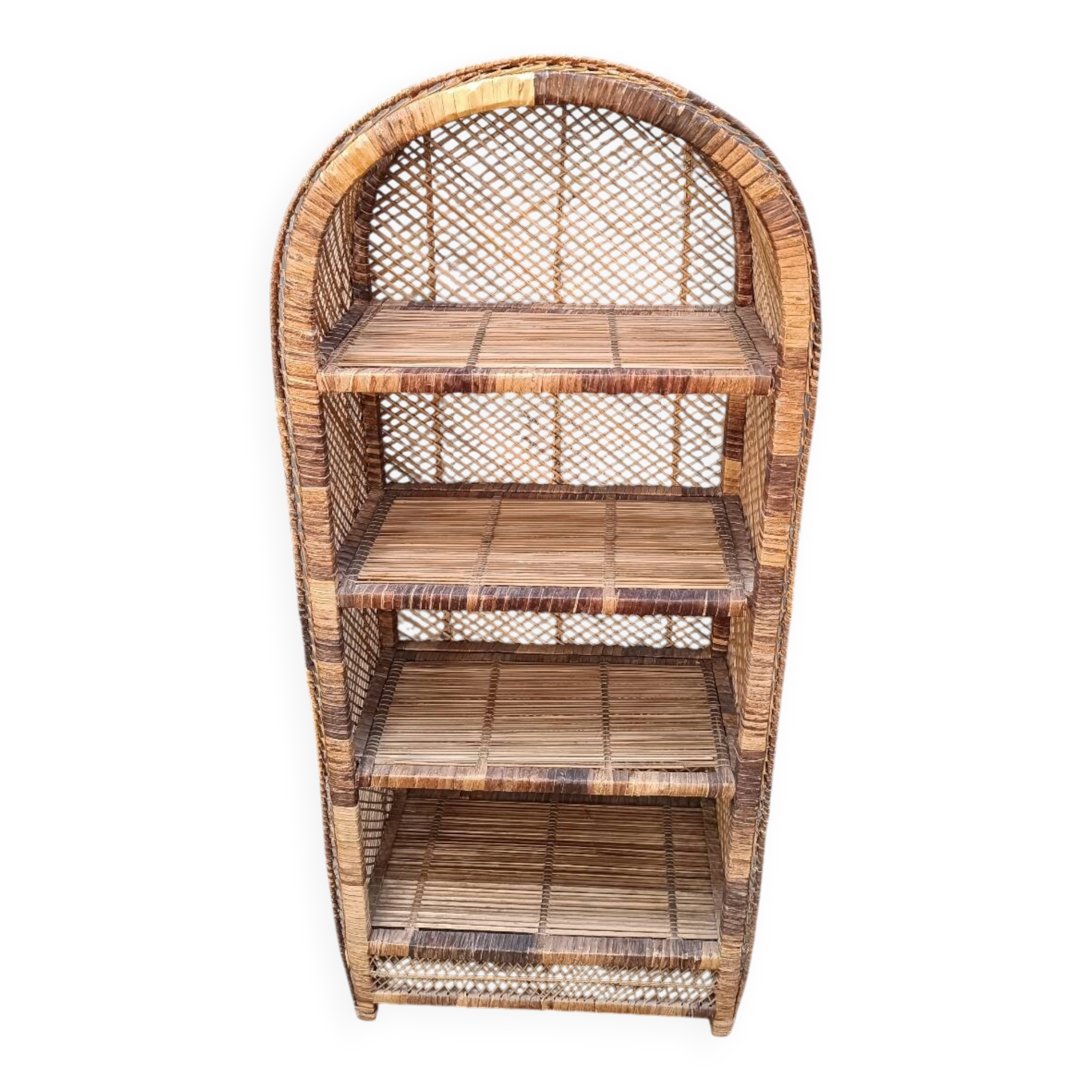 Bibliothèque en osier rotin