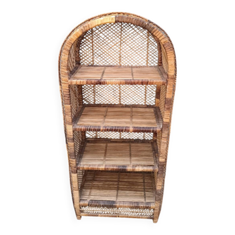 Bibliothèque en osier rotin