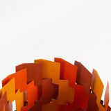 Suspension danoise vintage Facet pop de Louis Weisdorf, Lyfa, 1972