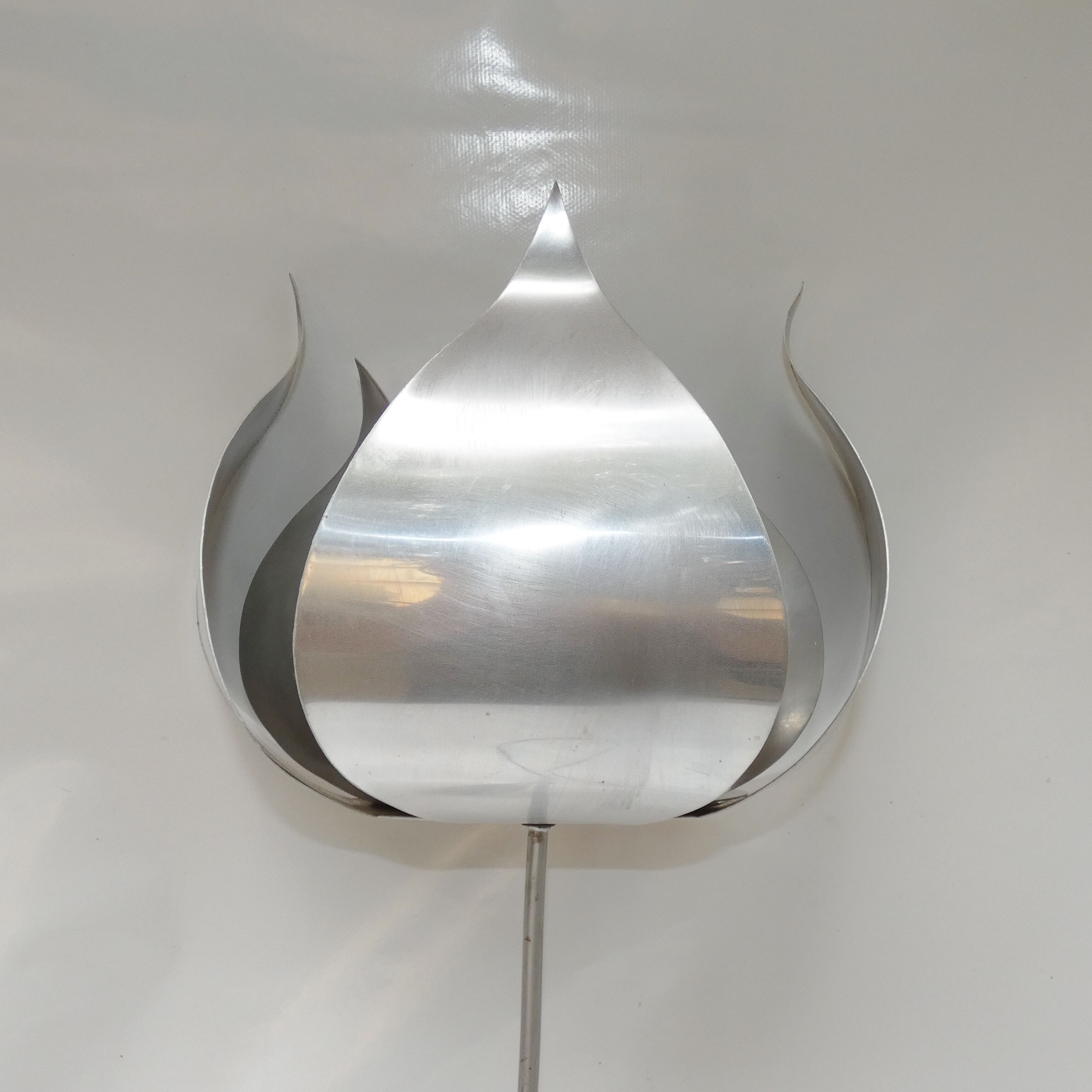 Wall lamp in stainless steel grande fleur 1970