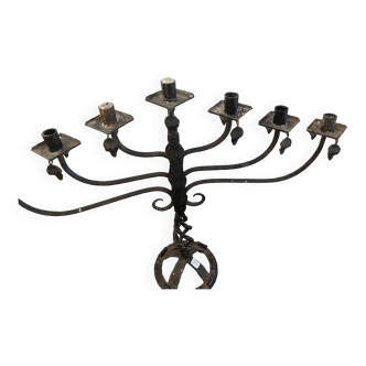 Wrought iron candlestick