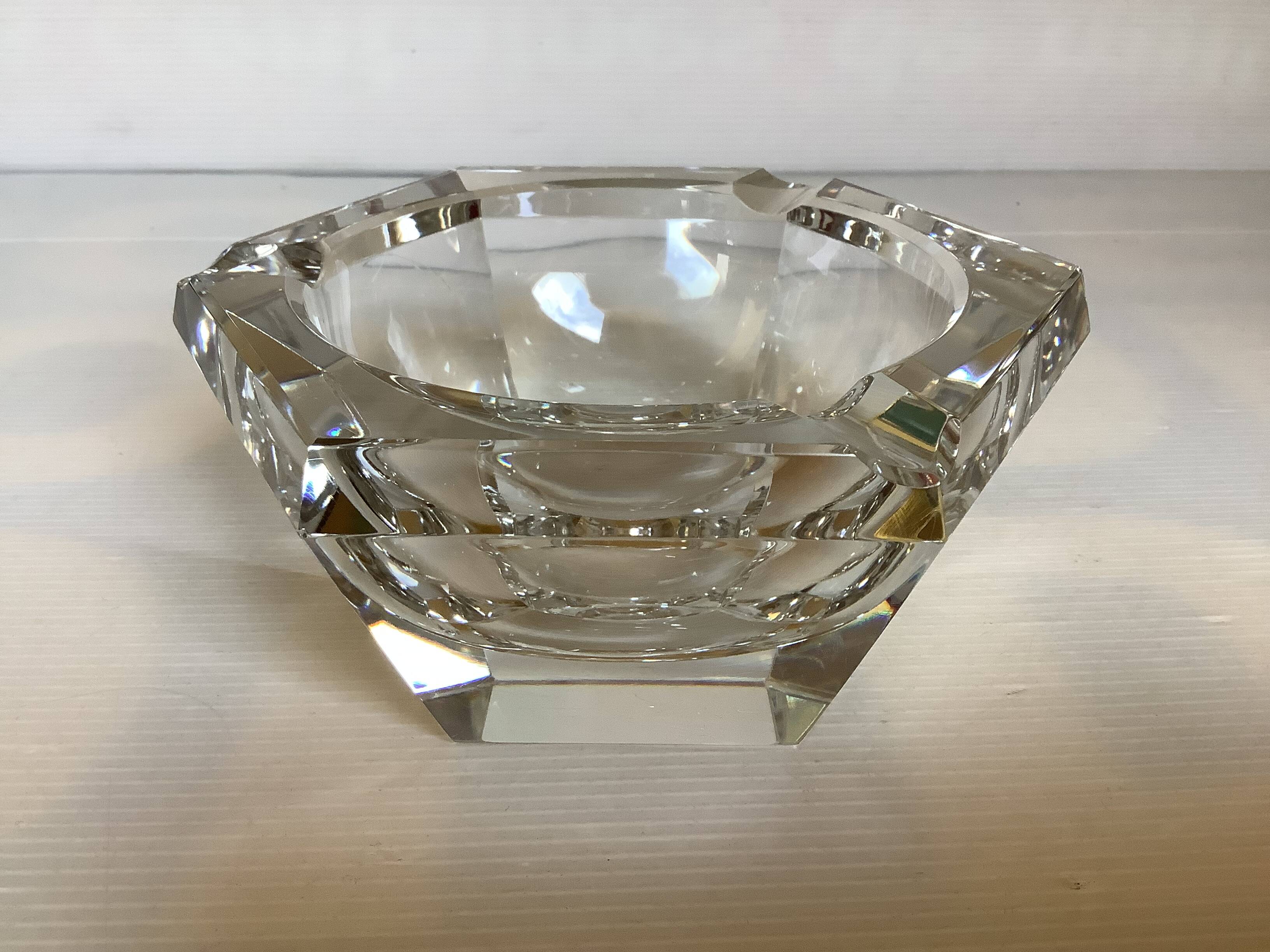 Large asymmetrical ashtray Val Saint Lambert pocket tray