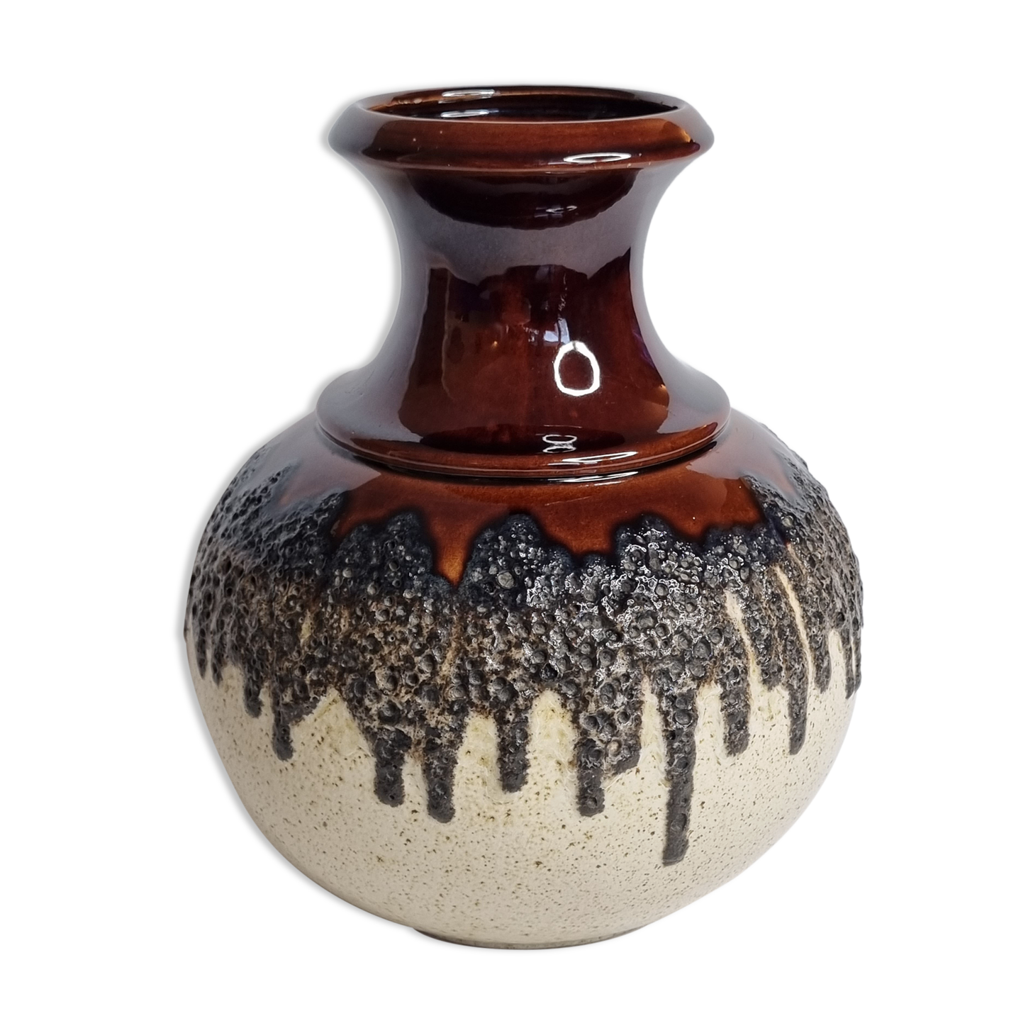Vintage vase fat lava, Bay Keramik, West Germany, 70s