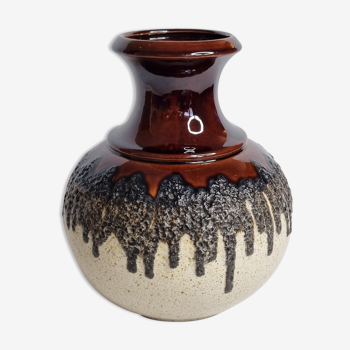 Vase vintage fat lava, Bay Keramik, West Germany, années 70