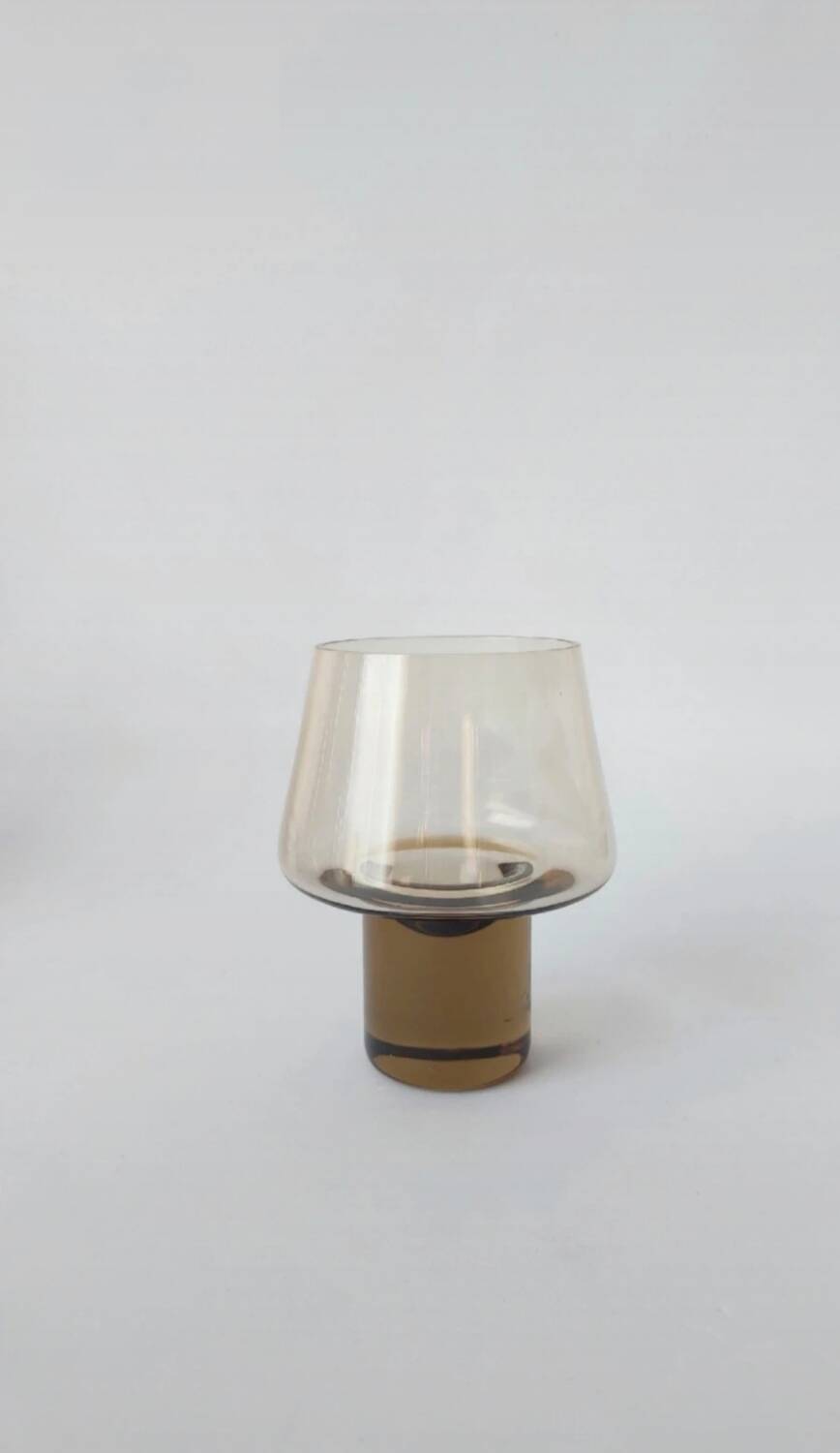 Smoked 70s carafe and glass set