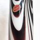 Purple and White Murano Glass Vase “Wave” by Carlo Moretti, Italy 1970s