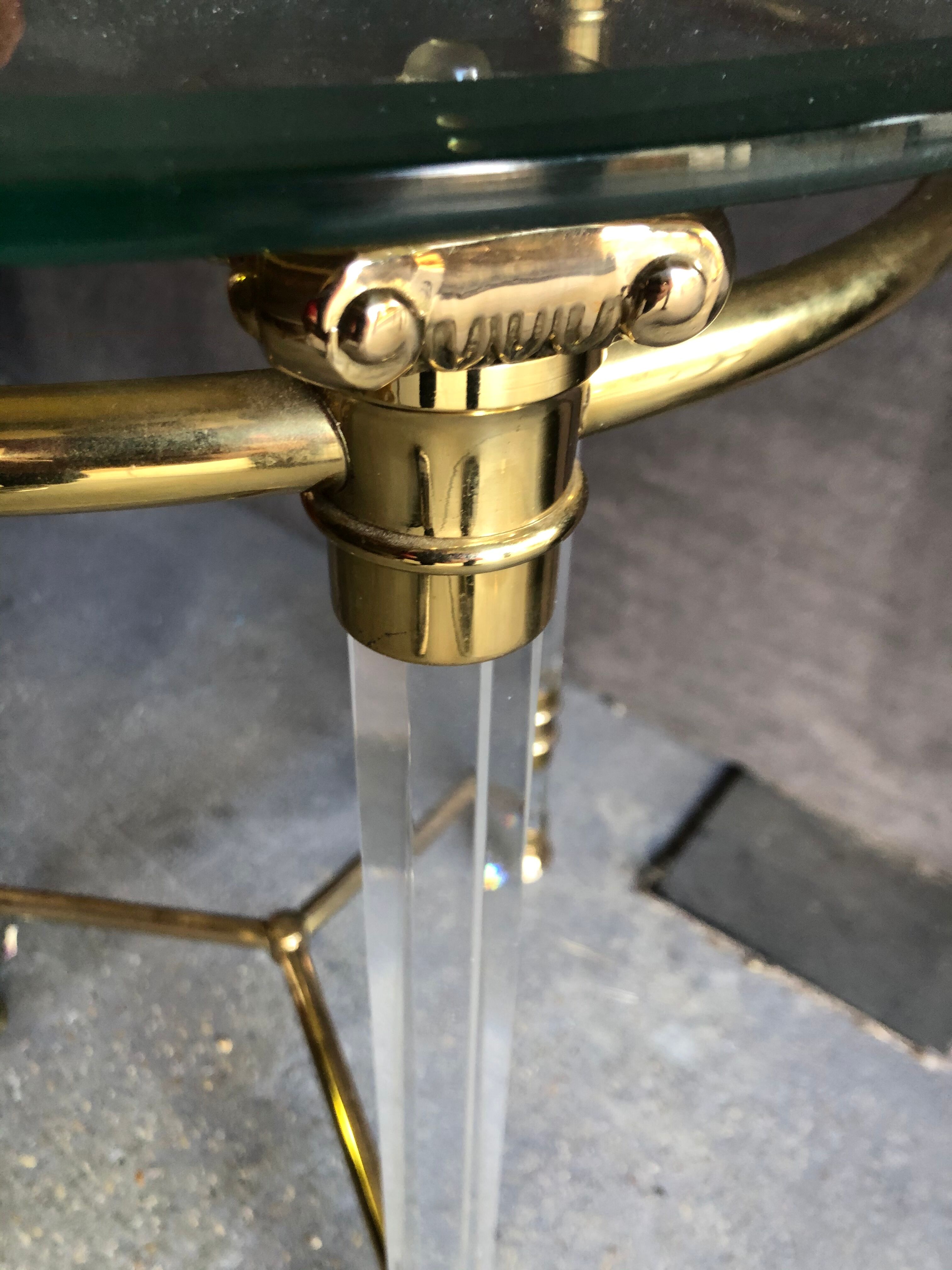 Healing plexiglass and bevelled glass Corinthian column beautiful gilding