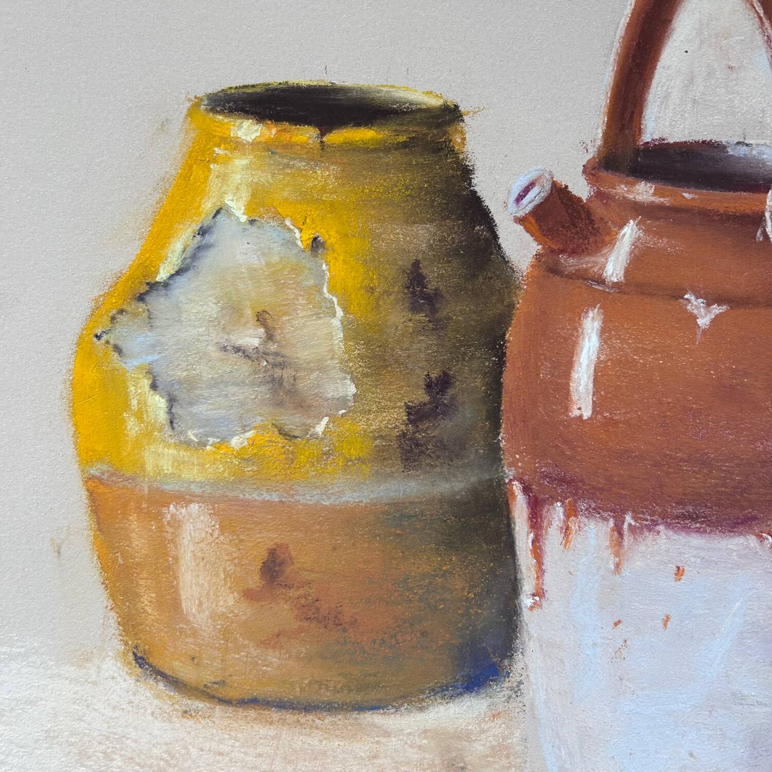 Still life painting pottery