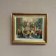 Original Swedish Oil on Canvas – “Market Scene” by Arne Wallsten – Signed