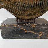 Table lamp in bronze & marble 1970