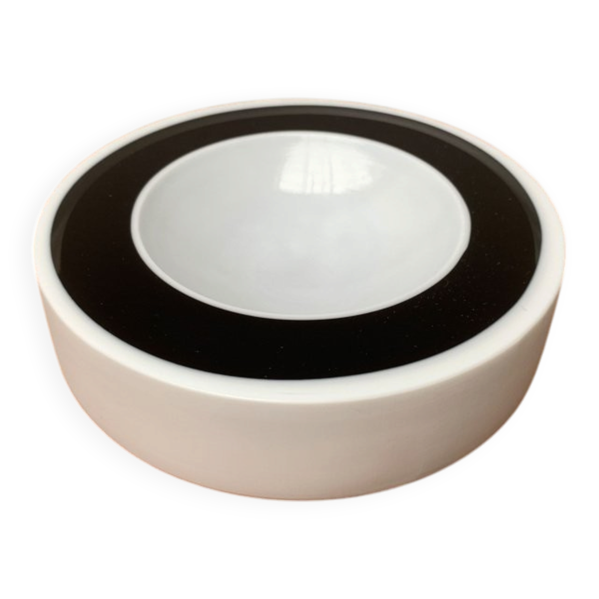 Postmodern glass bowl from mid-century Italy by Alessandro Pianon for Vistosi, 1960s.