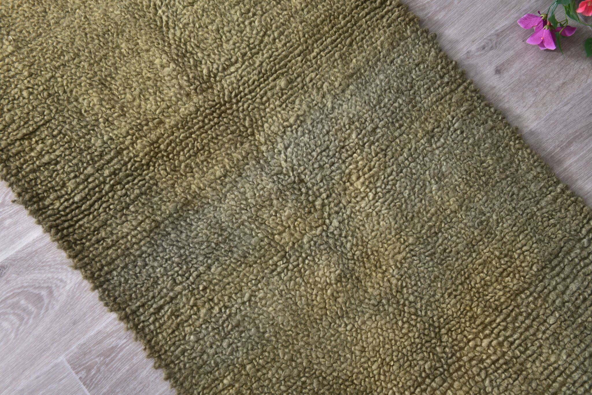 Tapis de couloir berbère marocain vert 66x298 cm SK 241297