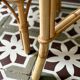 Vintage rattan desk and chair set for children