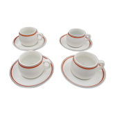 4 cups porcelain bistro from Auteuil