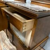 Pair of Art Deco period mahogany bedside tables circa 1930