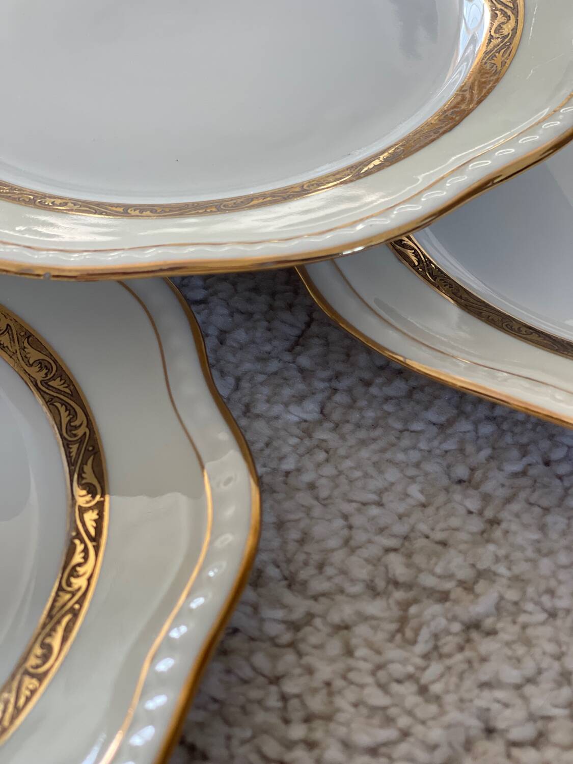 4 Nardon Lafarge porcelain dessert plates