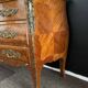 Bordeaux inlaid chest of drawers with marble and bronze ornament