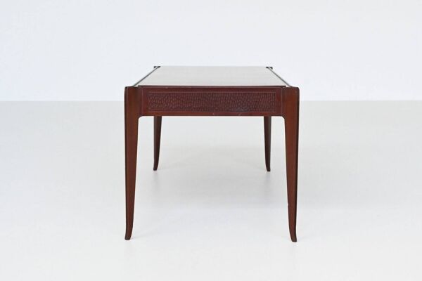 Table basse italienne de style Vittorio Dassi en acajou, Italie, 1960