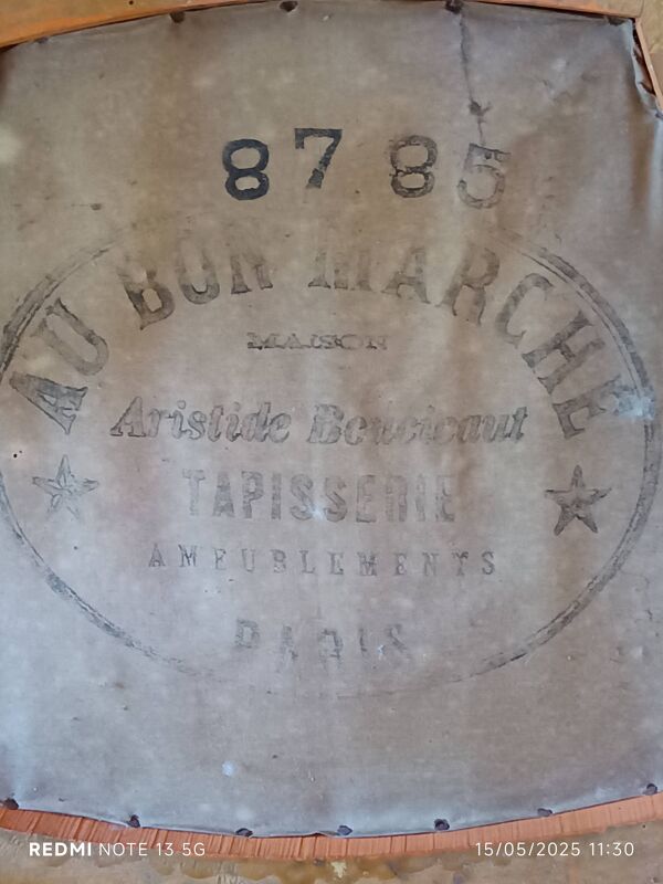 2 chaises dorées de chambre Napoléon III époque 1900