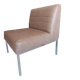 Chauffeuse fauteuil vintage en chrome/skaï