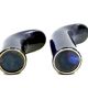 Space age set of 2 blue ceramic vase, Italy ca. 1970