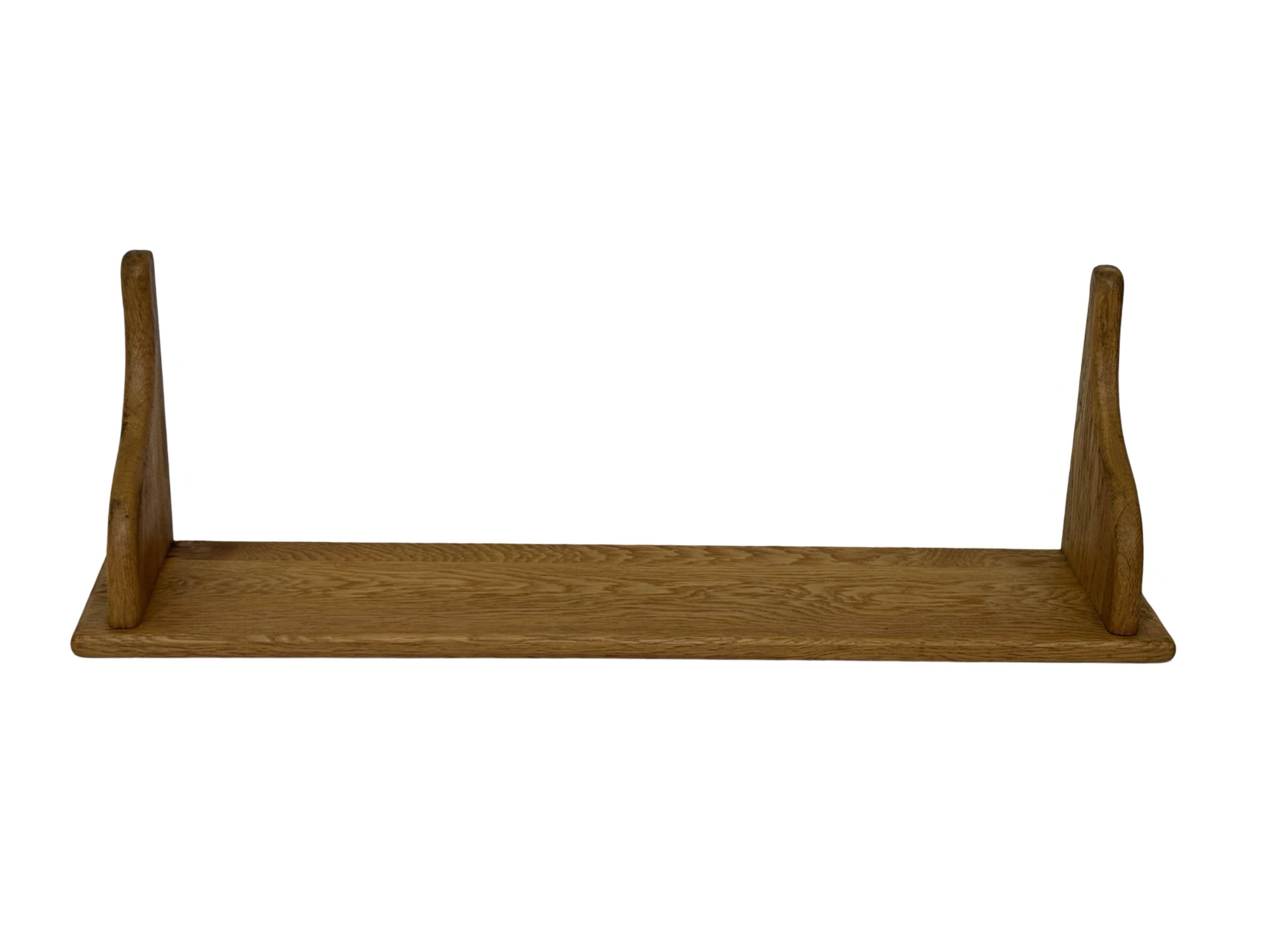 Vintage oak wall rack book shelf 1970s wood minimalist design