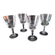 4 Verres à vin en cristal ( de Bohème?)