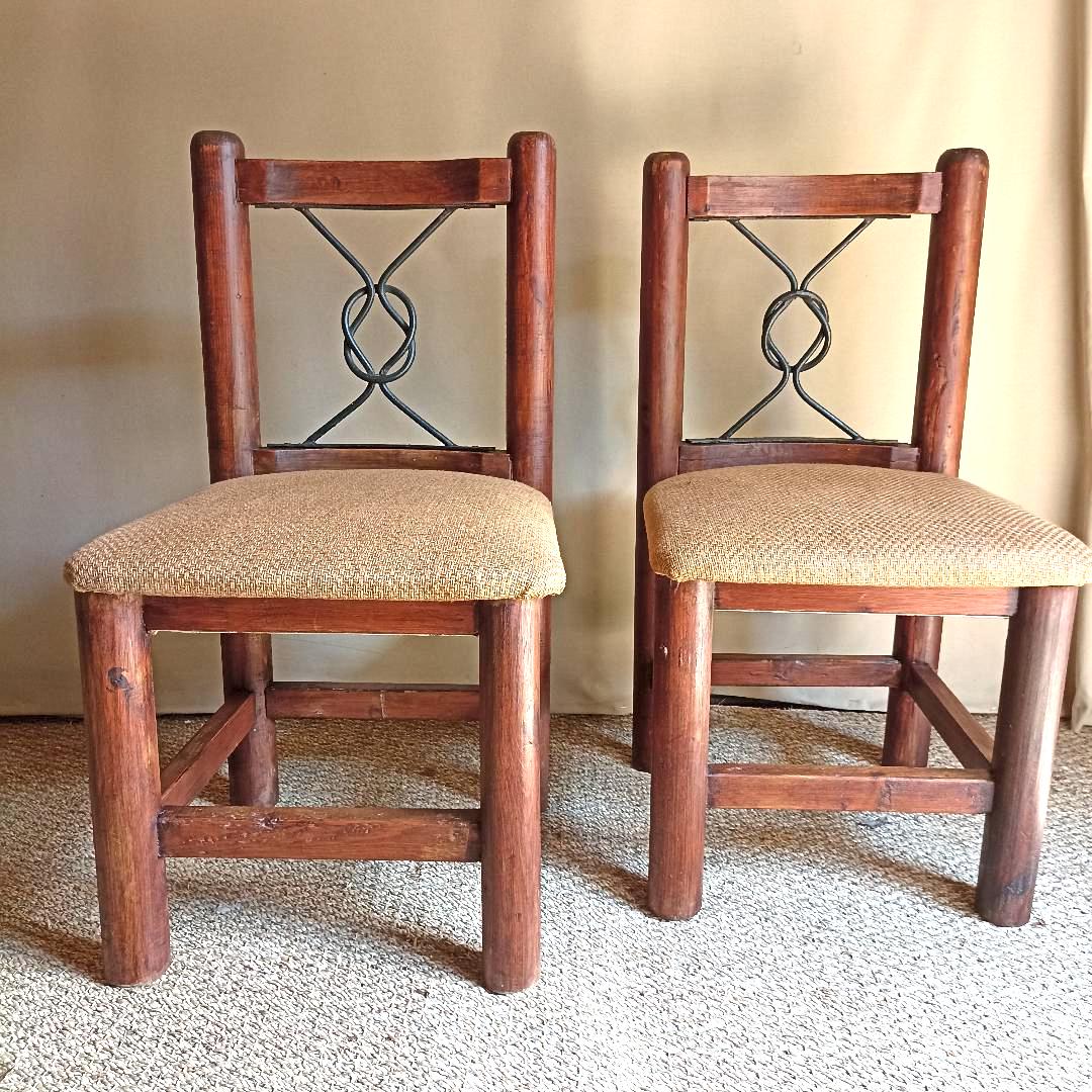 Pair of brutalist chairs