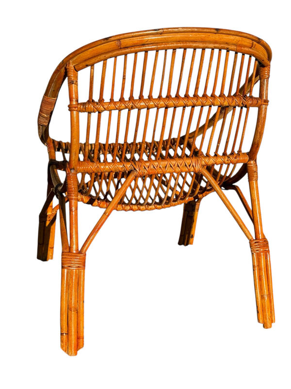 Fauteuils en Rotin des années 60 France