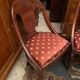 Suite of 6 gondola chairs in solid mahogany period early nineteenth Restoration