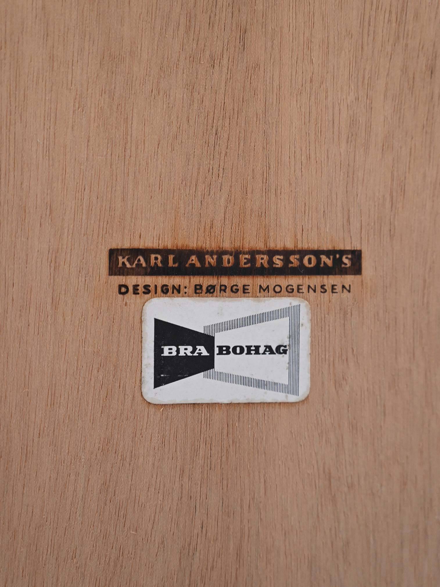 Scandinavian oak bookcase