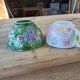 2 old Barbotine bowls