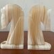 Pair of vintage bookends horses in Onyx