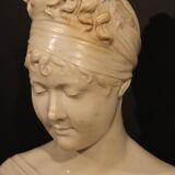 Bust of a woman in Carrara marble