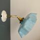 Vintage lampshade in sky blue opaline