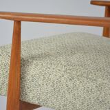 Fox armchair mottled beige green