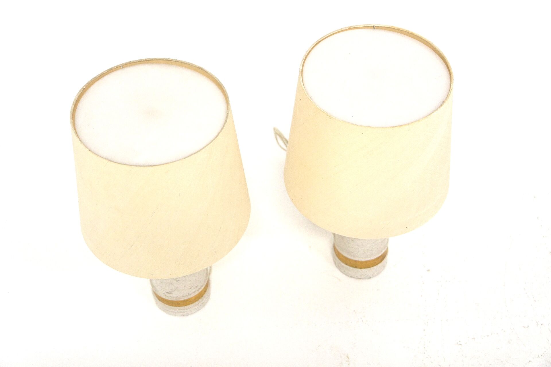Set of 2 ceramic table lamps "Bitossi, Bergboms, Italy, 1970