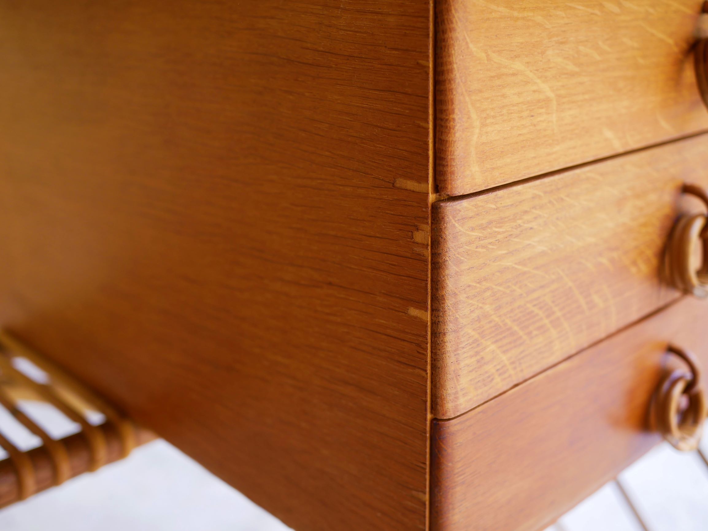 Rattan desk by Louis Sognot, 1950