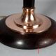 Antique large Mazda Art Deco lamp: opaline glass, wood & copper, 77 cm S802
