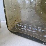 Pair of bottle vases blown glass Bendor 60s