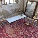 50s coffee table in metal and marble