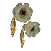 Pair of butterfly wall sconces from the Art Nouveau period - bronze by Charles Ranc.